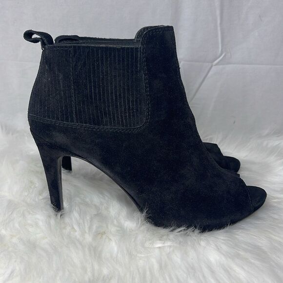 Pedro Garcia Black Suede Stiletto Heel Booties Sz 38.5/ US 6.5-7 - Picture 4 of 7